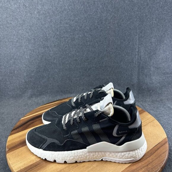 Womens Size 11 Adidas Night Jogger Running Shoes Core Black Reflective CG6253 - Picture 5 of 10